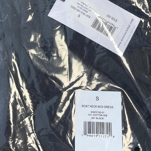 WeWoreWhat Black Boatneck Midi Dress, Size 2 - NWT - Picture 6 of 6